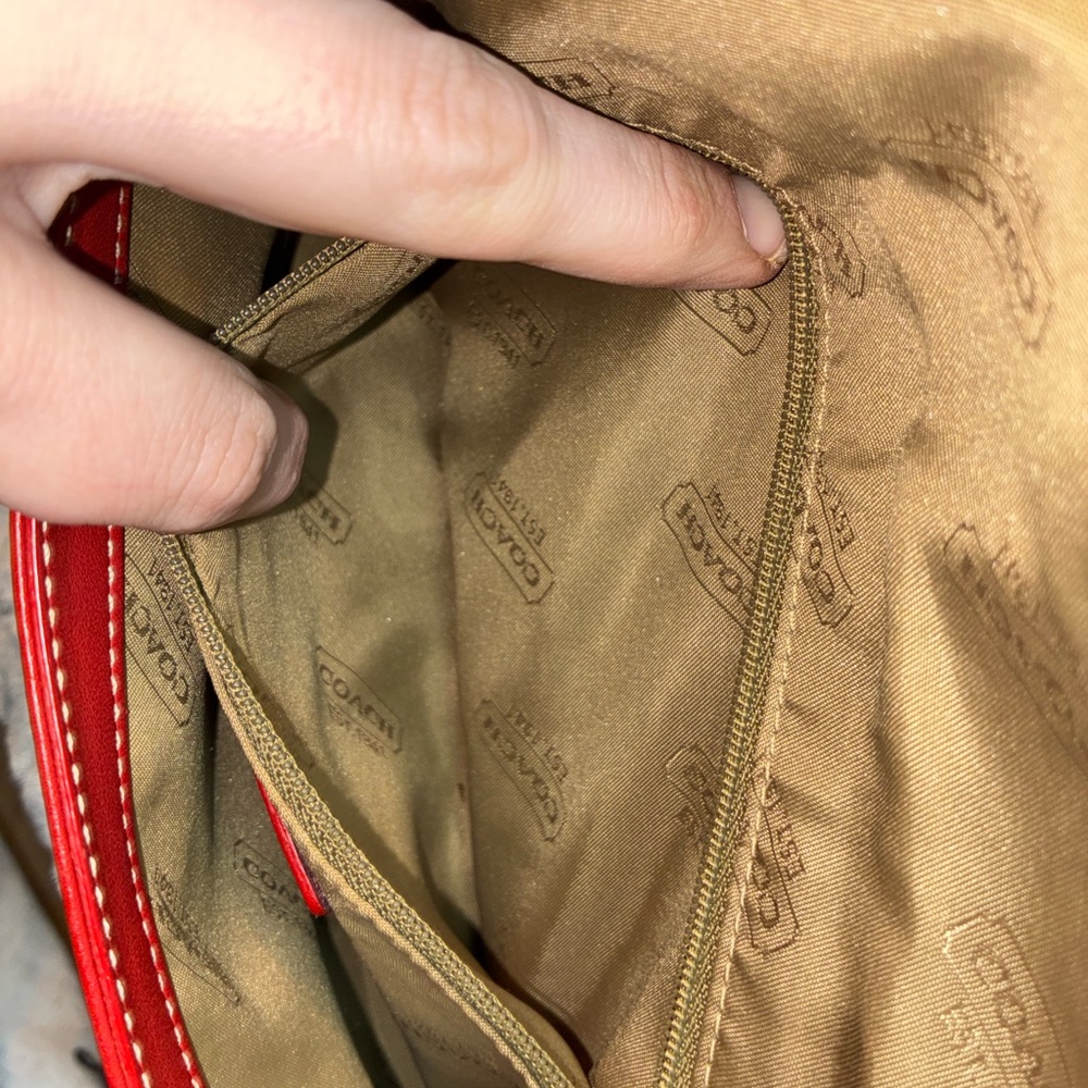 Vintage Coach Leather Crossbody Bag in Deep Red - Picture 7 of 7
